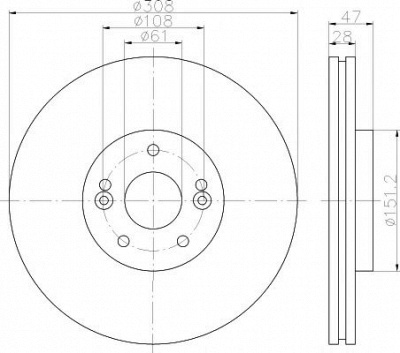 HELLA PAGID 8dd355113741 -  Тормозной диск